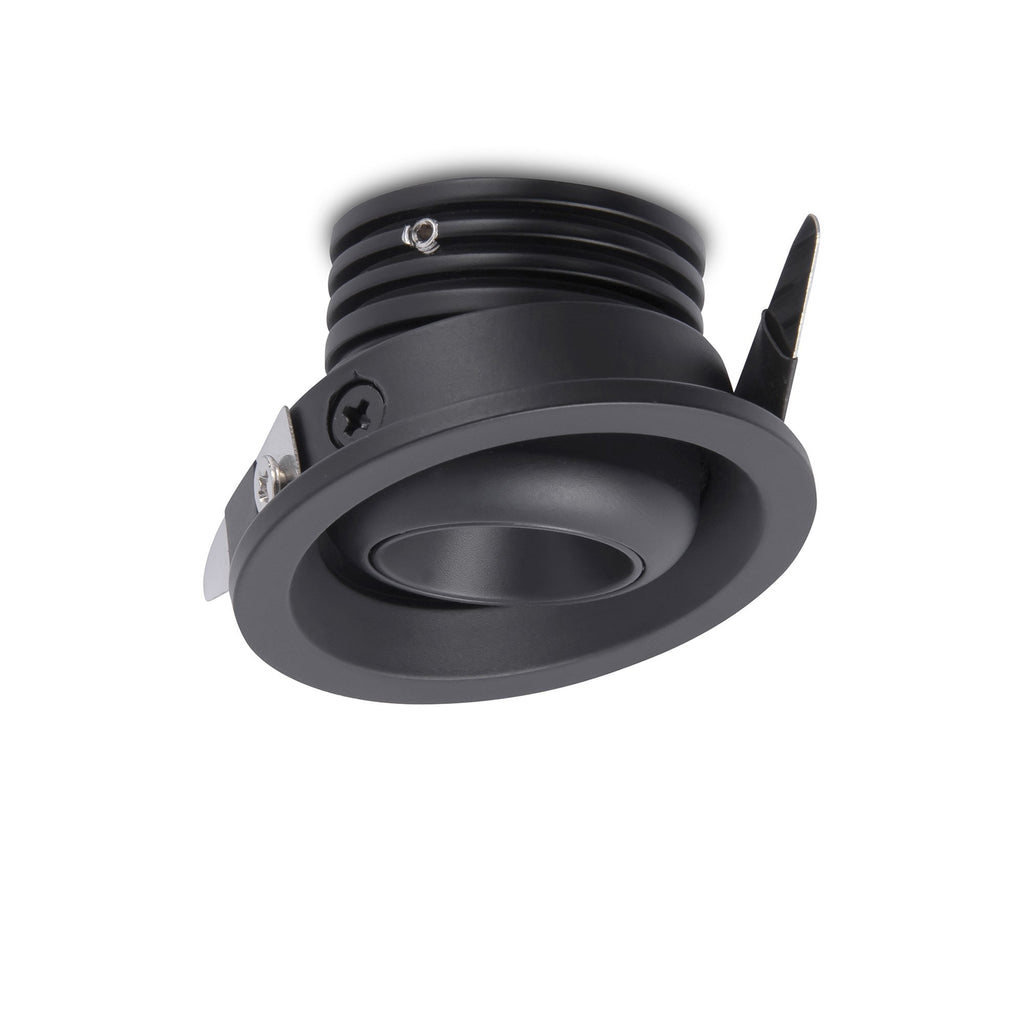 M7453 Neptuno Recessed Spotlight Mini Swivel 3W LED Black