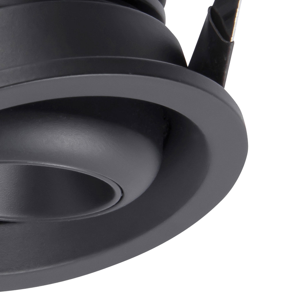 M7453 Neptuno Recessed Spotlight Mini Swivel 3W LED Black