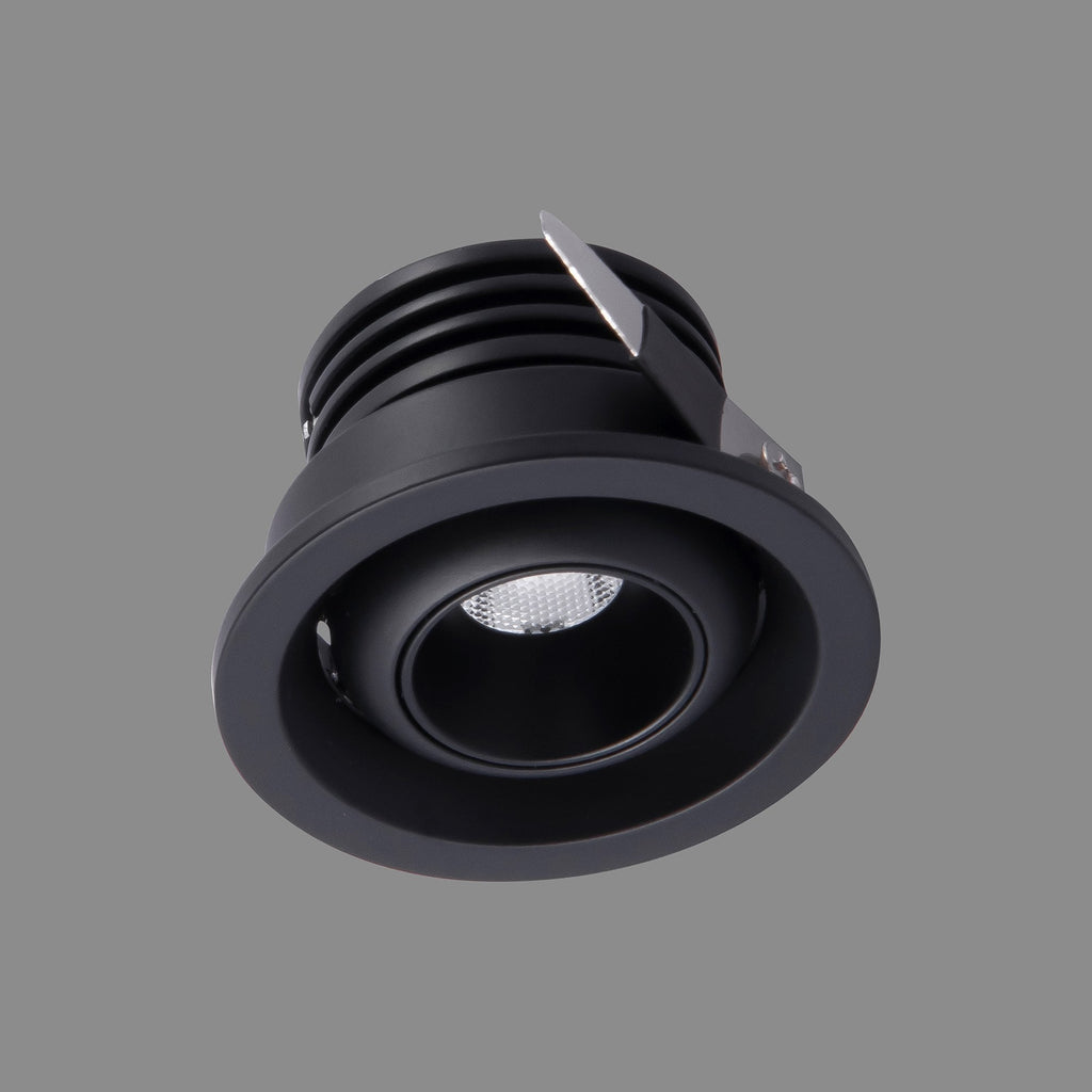 M7453 Neptuno Recessed Spotlight Mini Swivel 3W LED Black