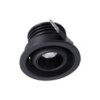 M7454 Neptuno Recessed Spotlight Mini Swivel 3W LED Black