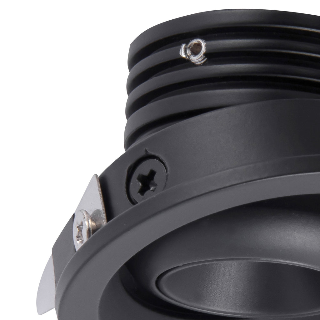 M7454 Neptuno Recessed Spotlight Mini Swivel 3W LED Black