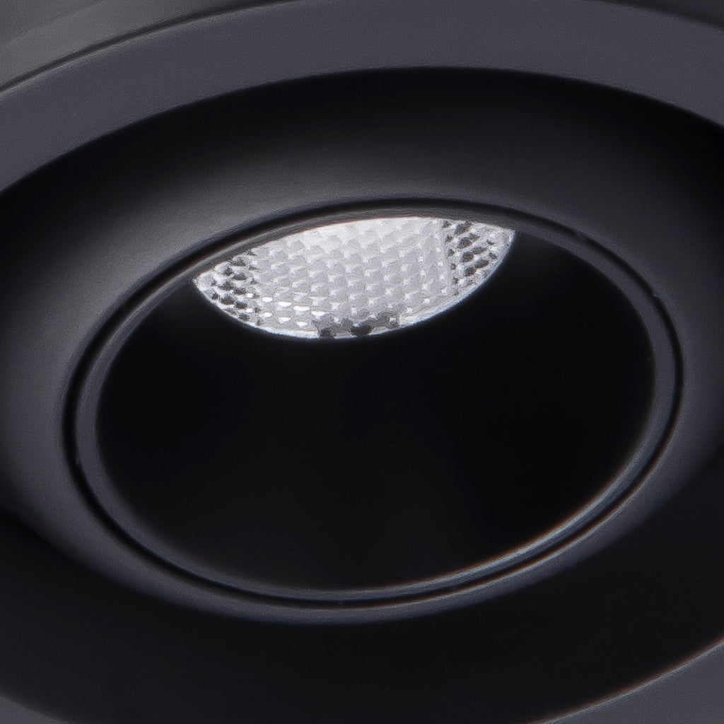 M7828 Neptuno Recessed Spotlight Mini Swivel 3W LED Black