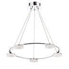 M8197/1 Nimbus Pendant 5 Light 25W LED Polished Chrome/Frosted Acrylic