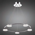 M8197/1 Nimbus Pendant 5 Light 25W LED Polished Chrome/Frosted Acrylic