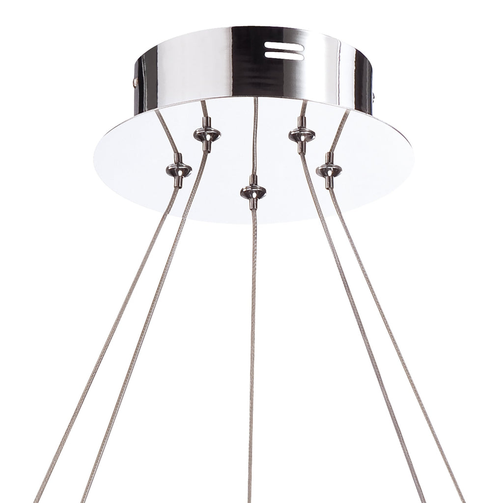M8197/1 Nimbus Pendant 5 Light 25W LED Polished Chrome/Frosted Acrylic