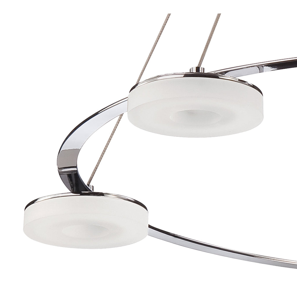 M8197/1 Nimbus Pendant 5 Light 25W LED Polished Chrome/Frosted Acrylic