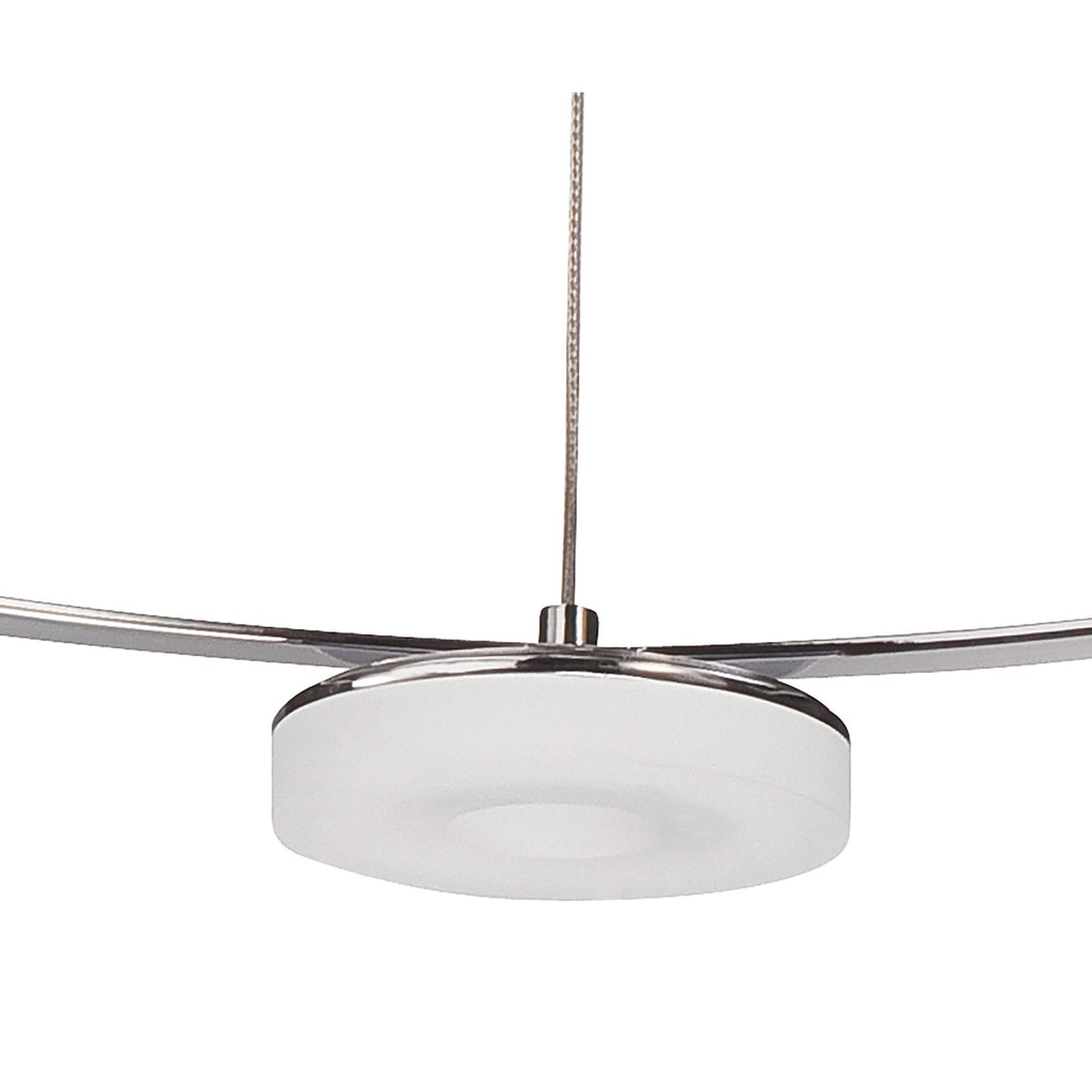 M8197/1 Nimbus Pendant 5 Light 25W LED Polished Chrome/Frosted Acrylic
