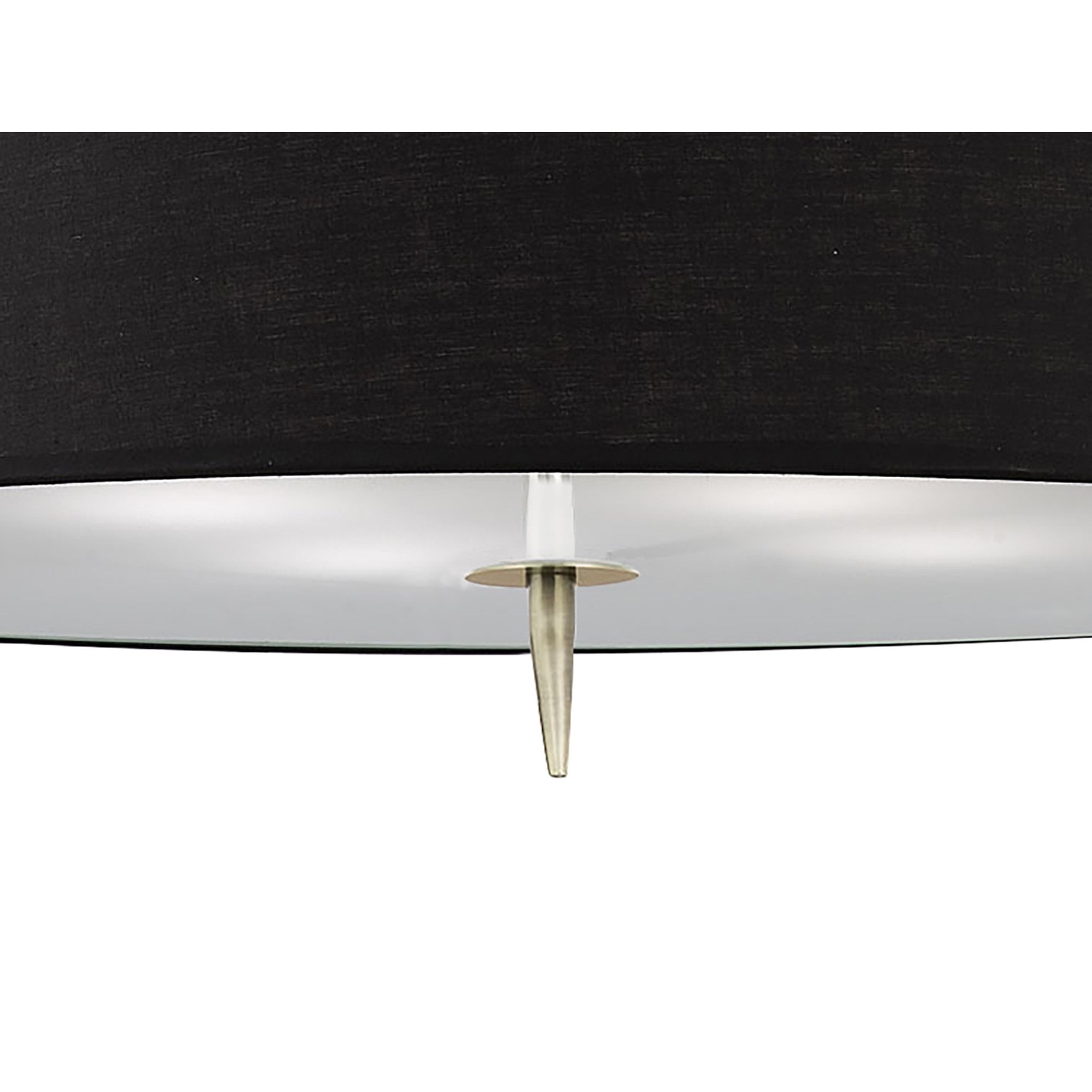 M1922/BS Ninette Pendant 4 Light E27 Black Shades Antique Brass