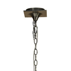 M1920/BS Ninette Pendant 3 Arm 6 Light E14 Black Shades Antique Brass
