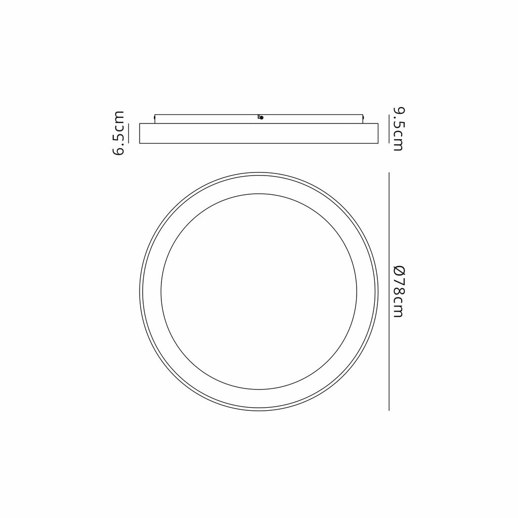 M8019 Niseko Ring Ceiling 78cm 58W LED White