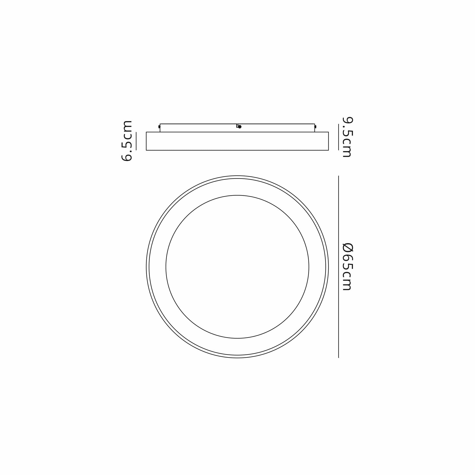 M8024 Niseko Ring Ceiling 65cm 48W LED Black