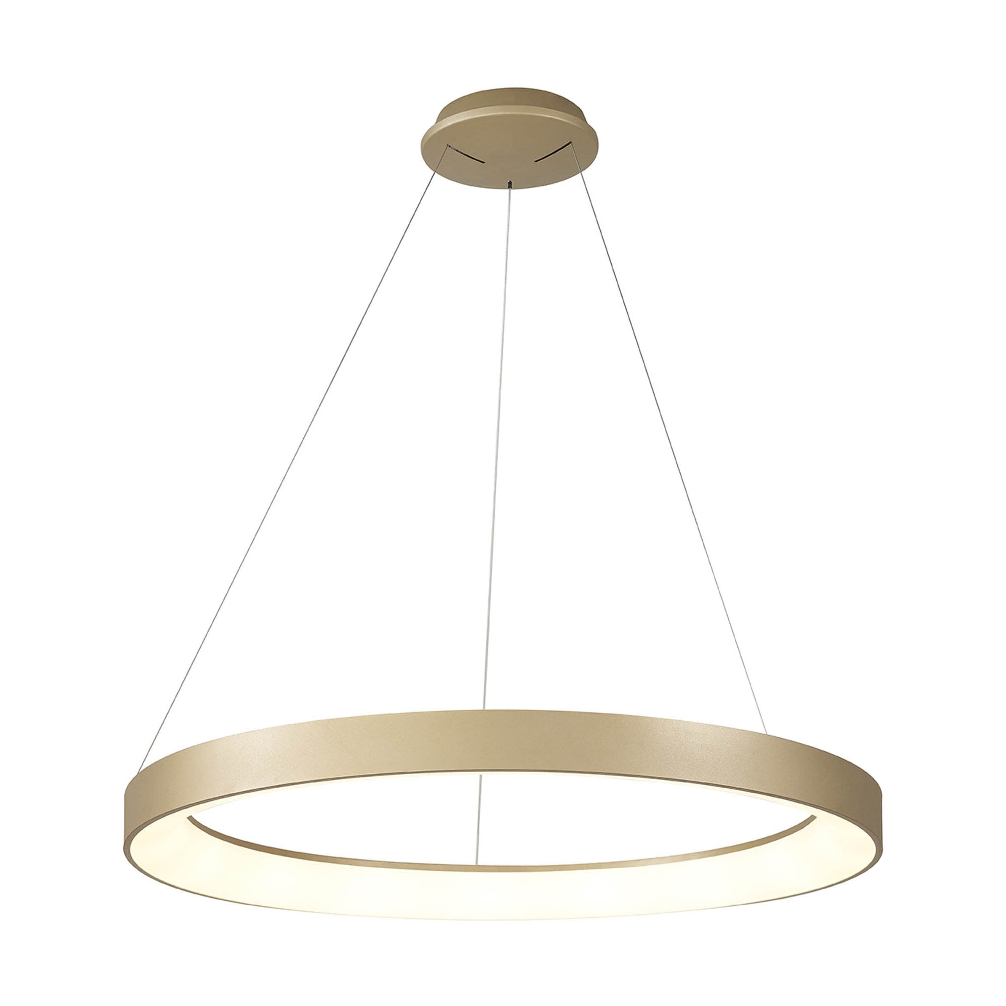 M7756 Niseko Ring Pendant 90cm 66W LED Remote Control Gold