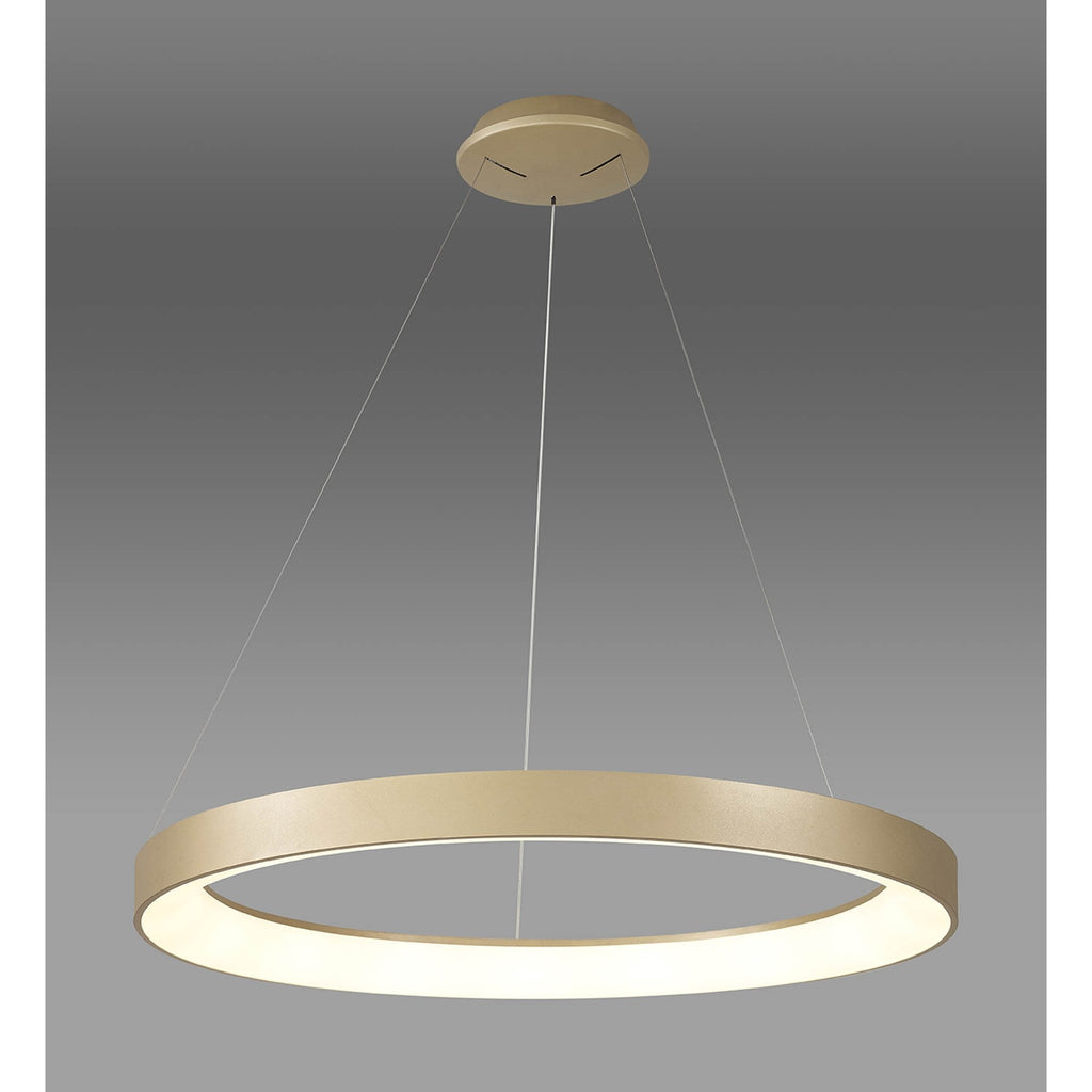 M7756 Niseko Ring Pendant 90cm 66W LED Remote Control Gold