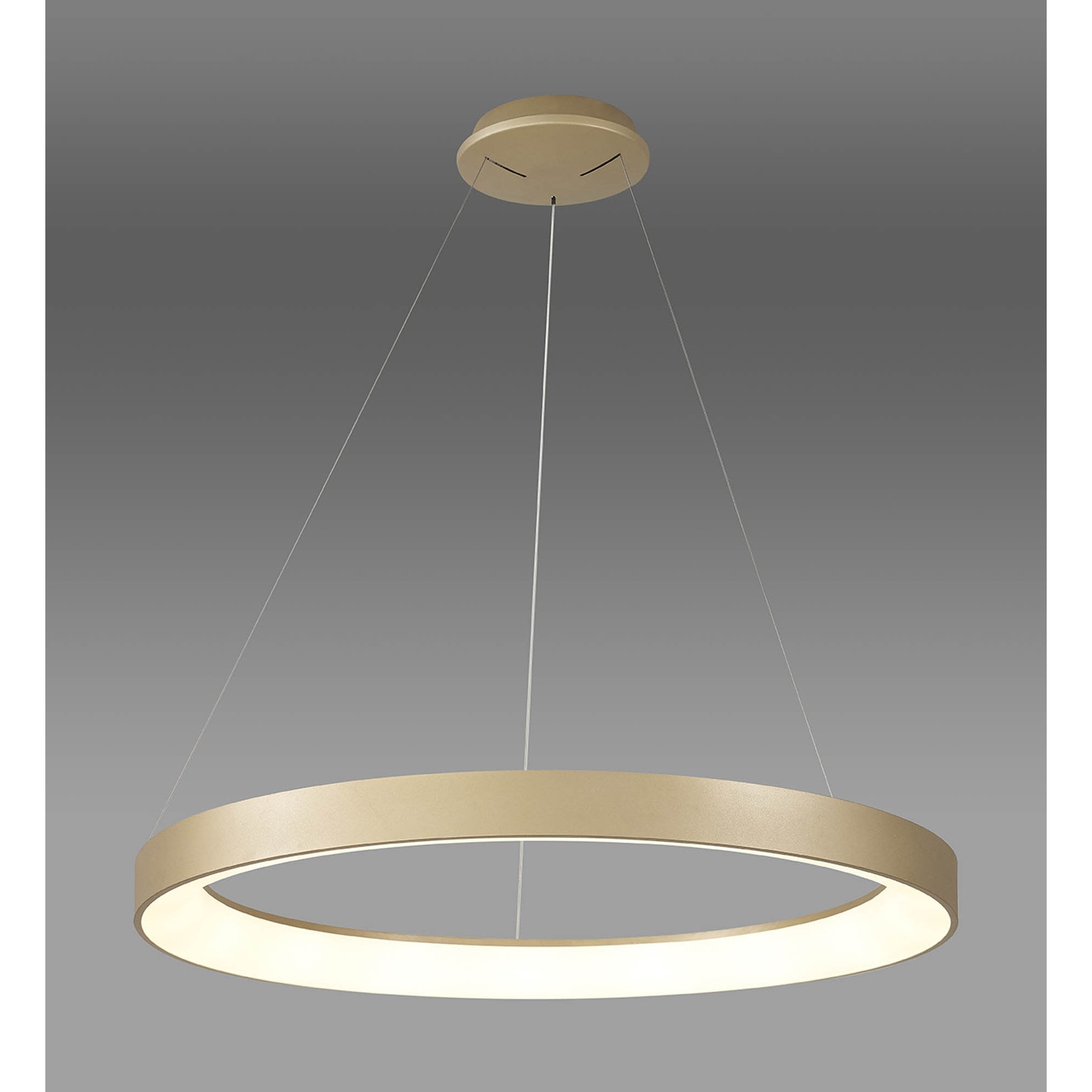 M7756 Niseko Ring Pendant 90cm 66W LED Remote Control Gold