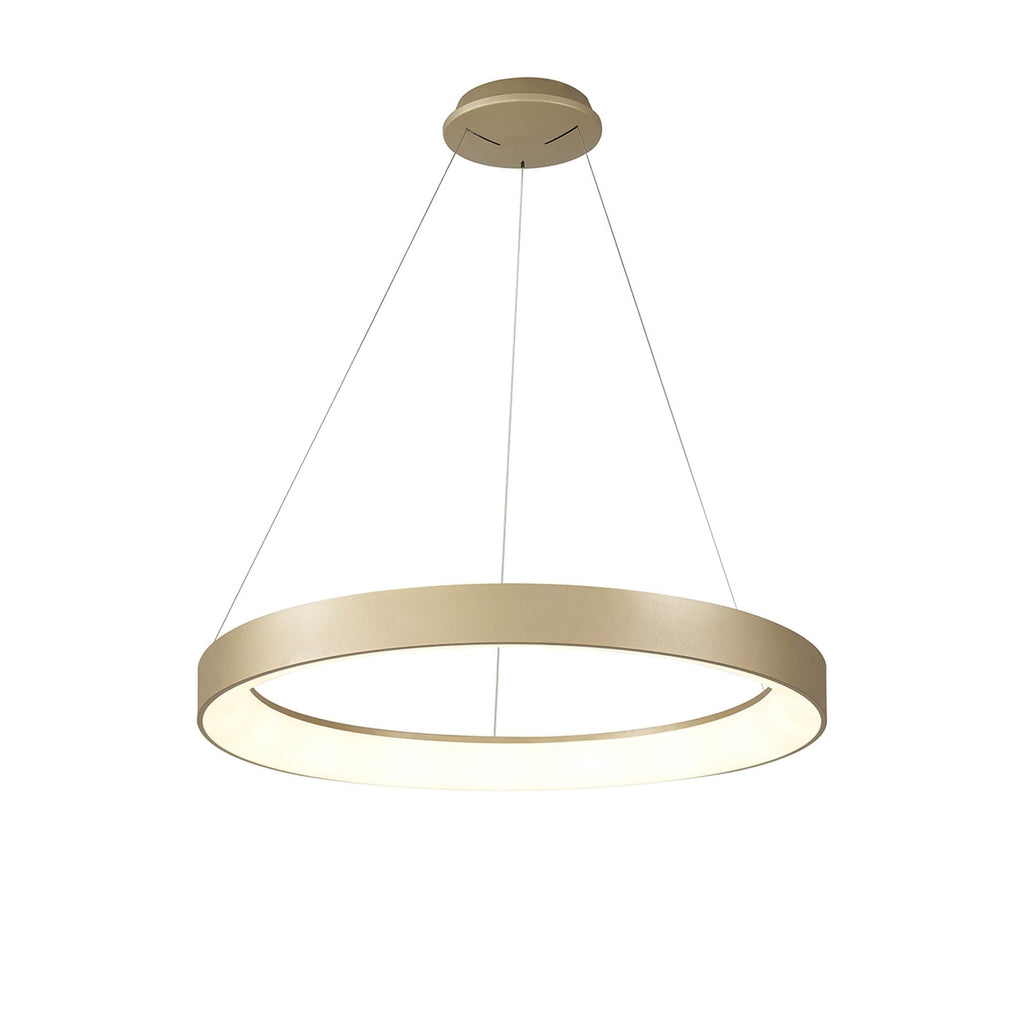 M7757 Niseko Ring Pendant 65cm 50W LED Remote Control Gold