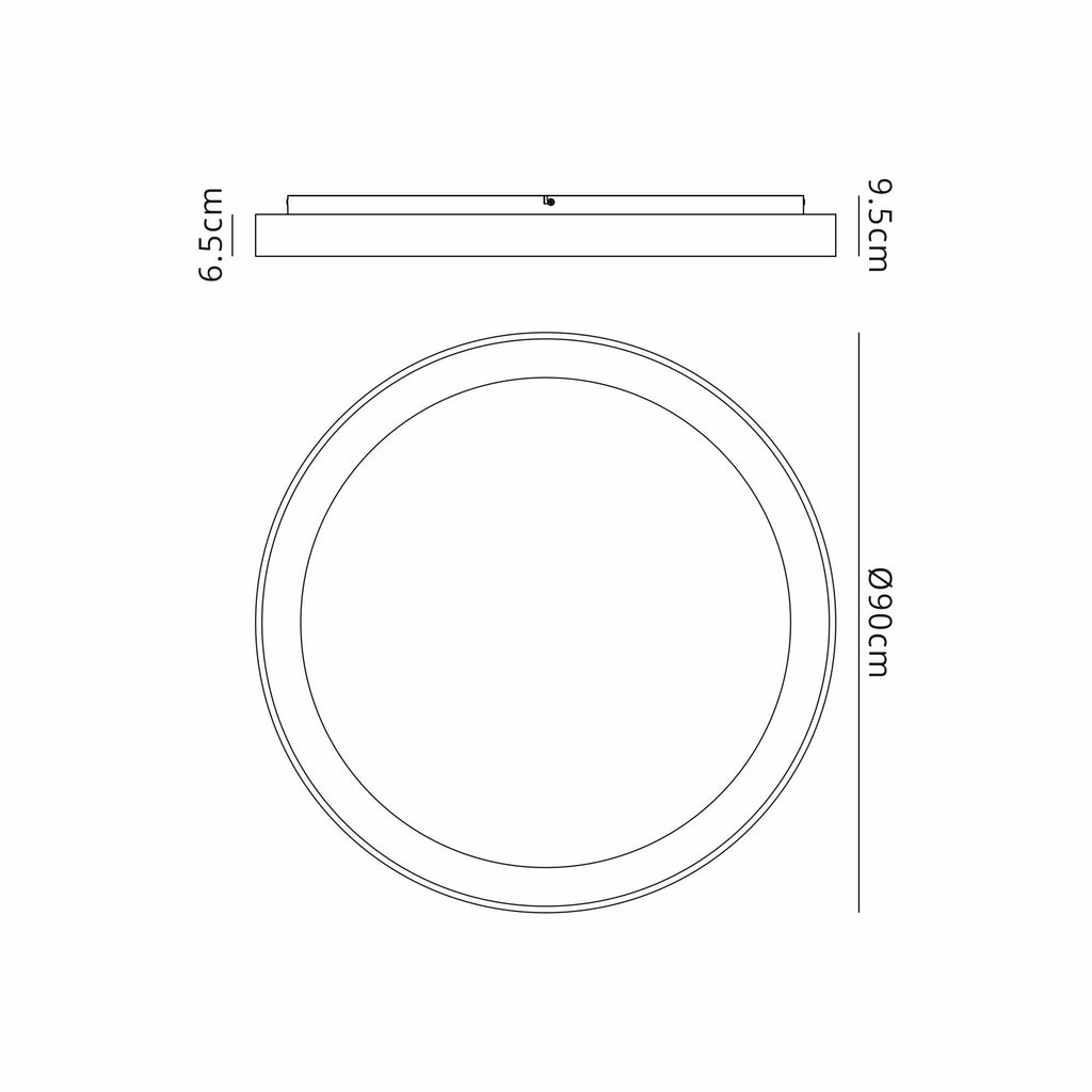 M8018 Niseko Ring Ceiling 90cm 78W LED White