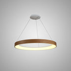 M8016 Niseko Ring Pendant 65cm 50W LED Remote Control Wood
