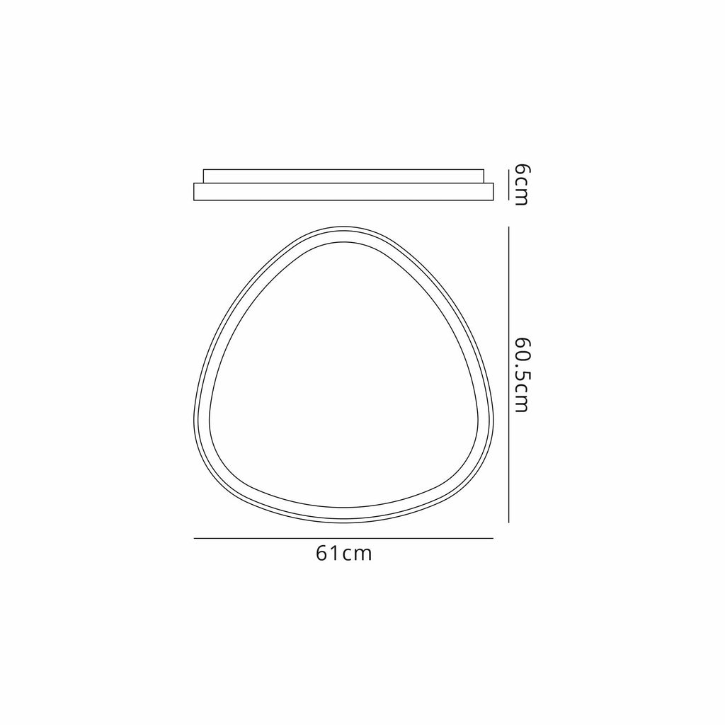 M8057 Niseko Triangular Ceiling 61cm 48W LED Black