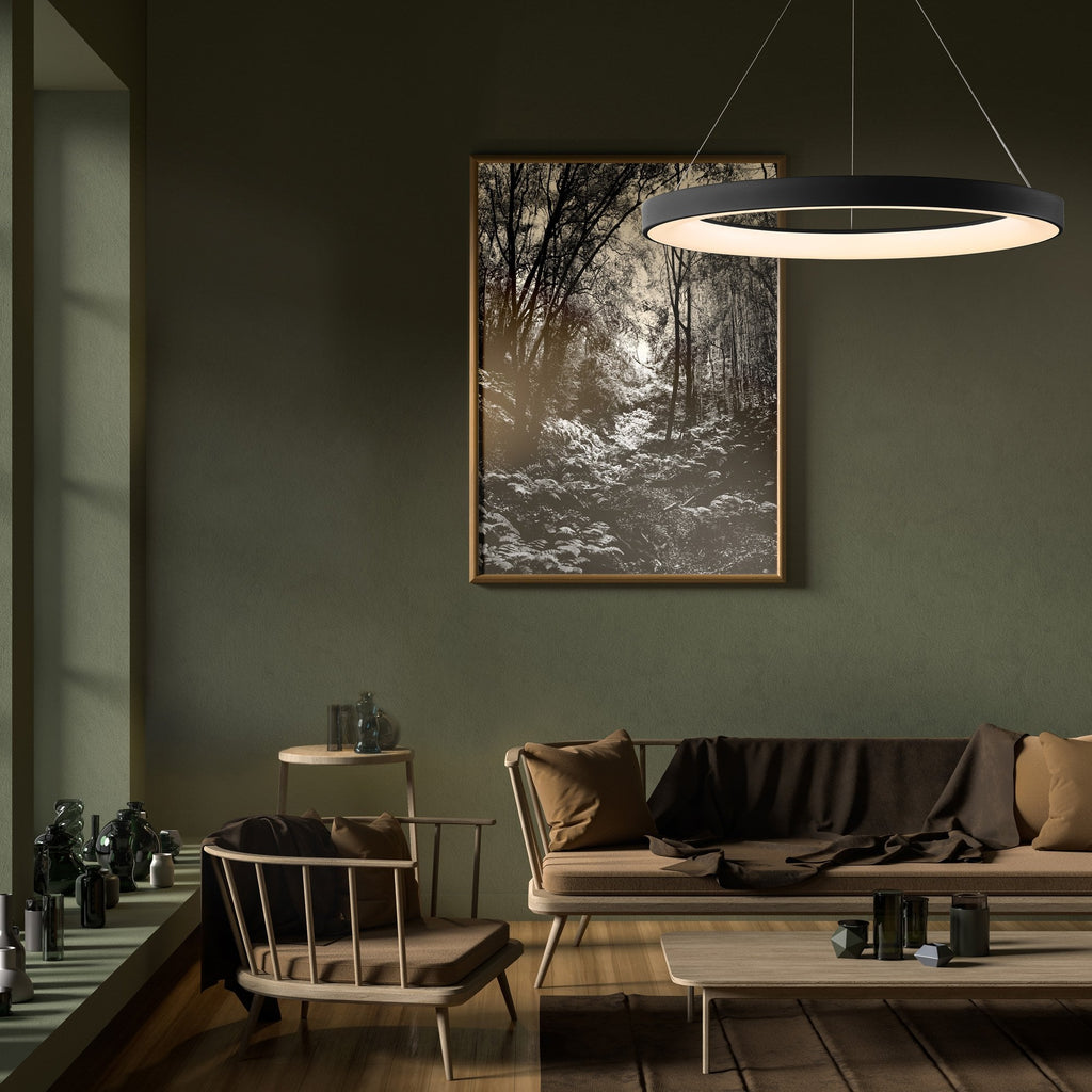M8057 Niseko Triangular Ceiling 61cm 48W LED Black