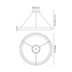 M7750 Niseko Ring Pendant 90cm 66W LED Remote Control White