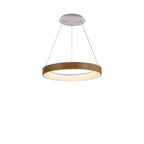 M8017 Niseko Ring Pendant 45cm 32W LED Remote Control Wood
