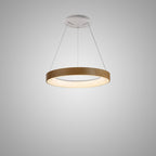 M8017 Niseko Ring Pendant 45cm 32W LED Remote Control Wood