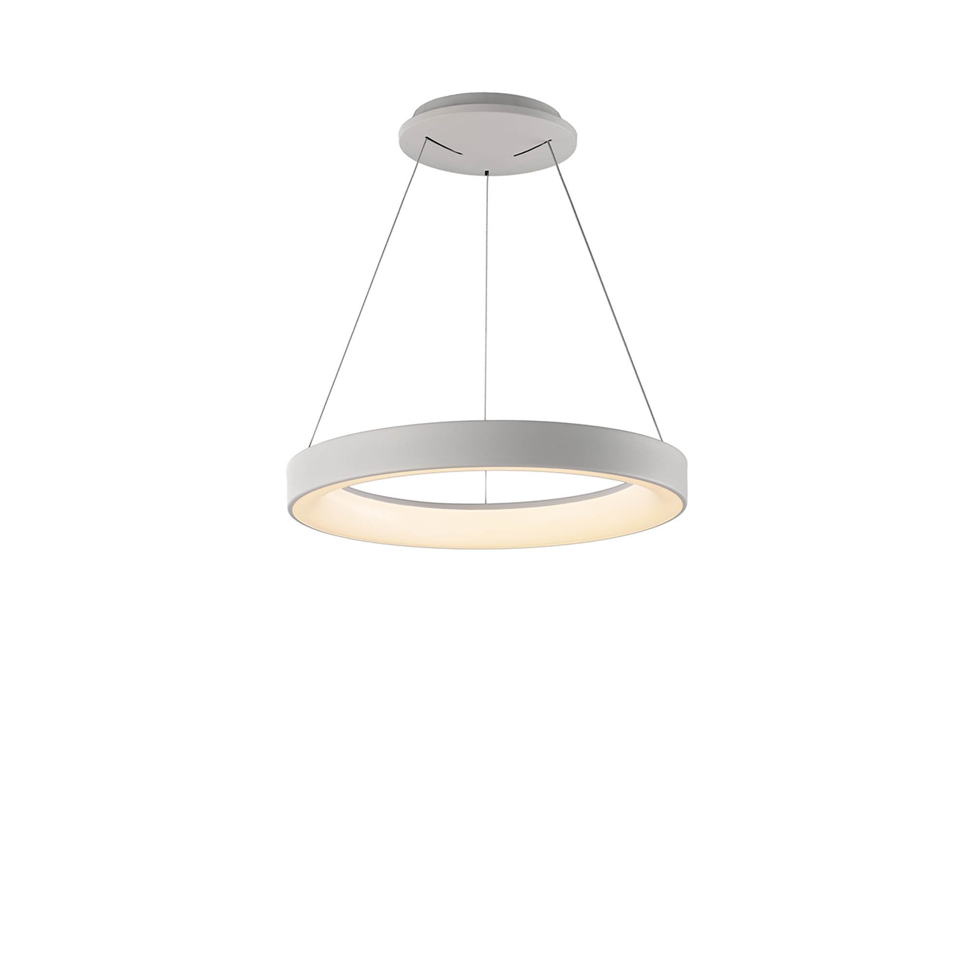 M7752 Niseko Ring Pendant 45cm 30W LED Remote Control White