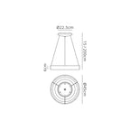 M7752 Niseko Ring Pendant 45cm 30W LED Remote Control White