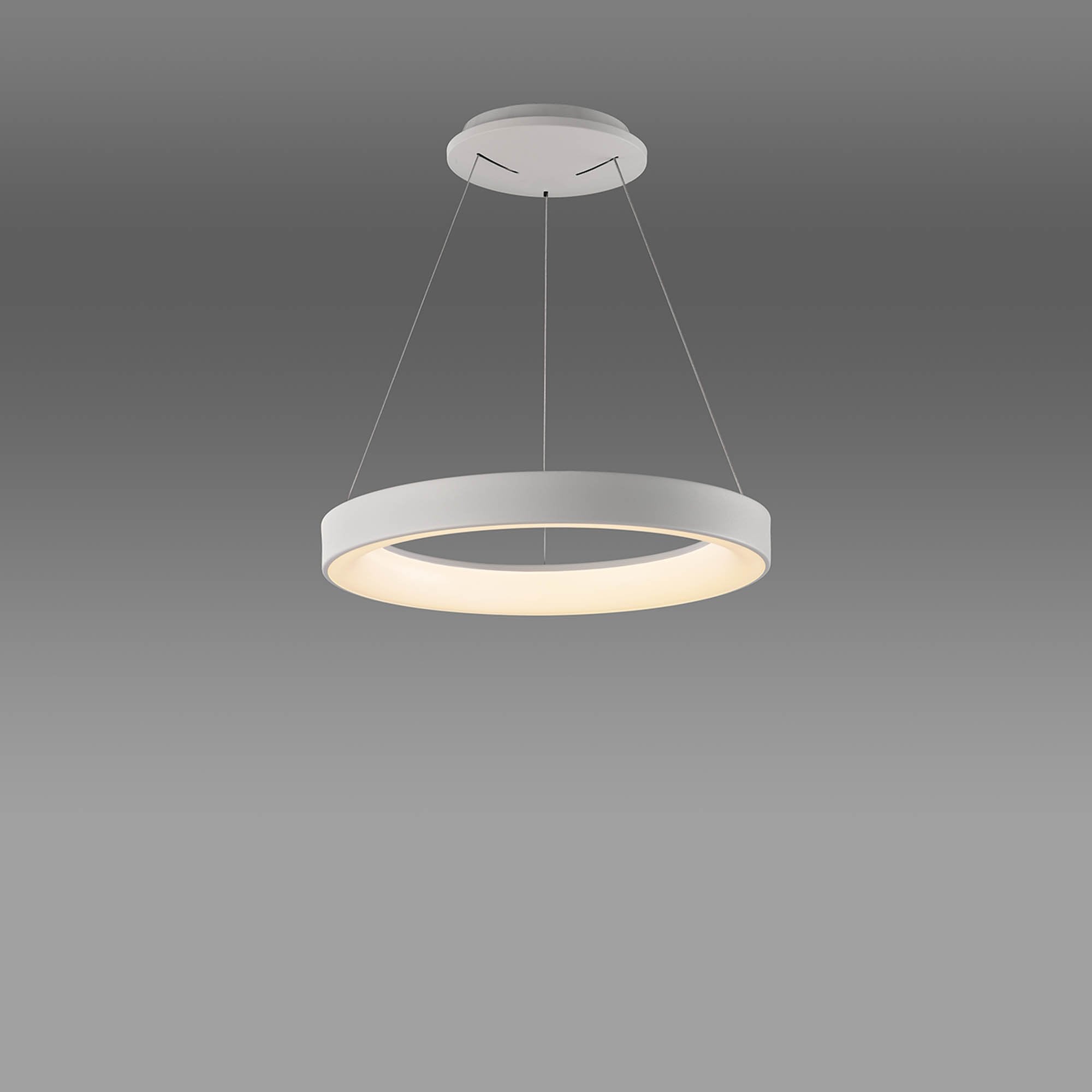 M7752 Niseko Ring Pendant 45cm 30W LED Remote Control White