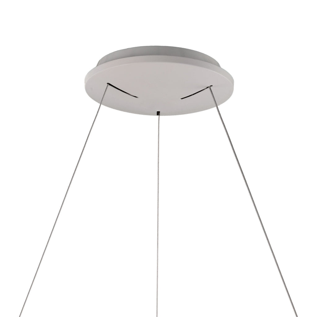M7752 Niseko Ring Pendant 45cm 30W LED Remote Control White