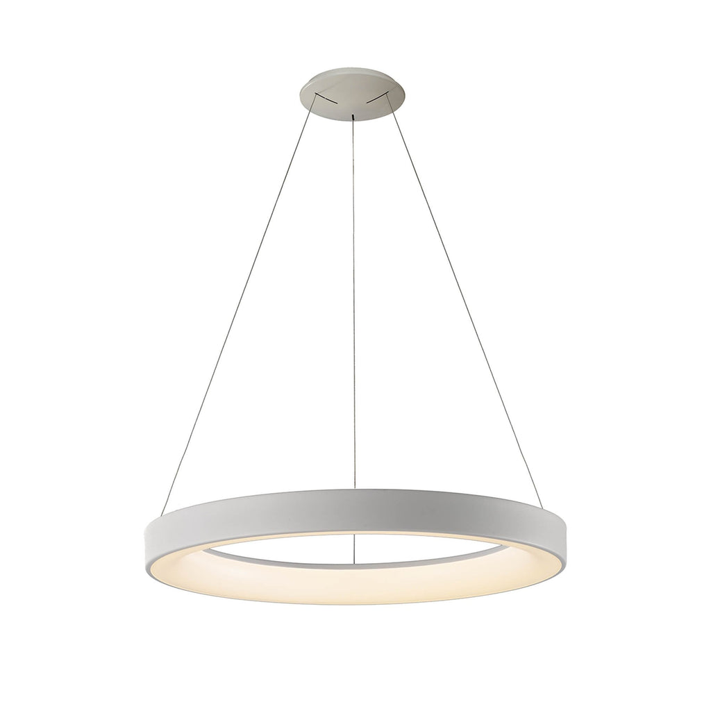 M7751 Niseko Ring Pendant 65cm 50W LED Remote Control White