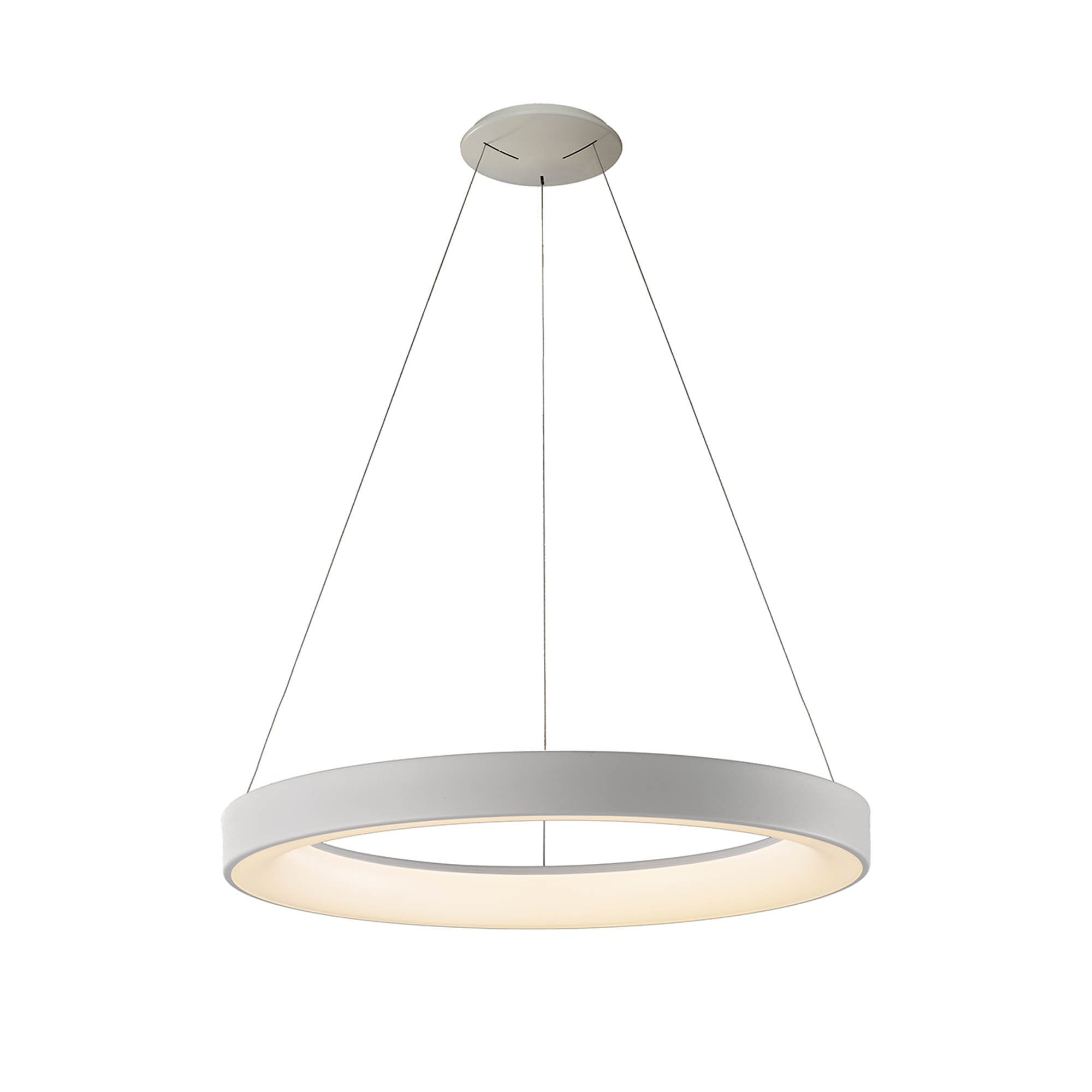 M7751 Niseko Ring Pendant 65cm 50W LED Remote Control White