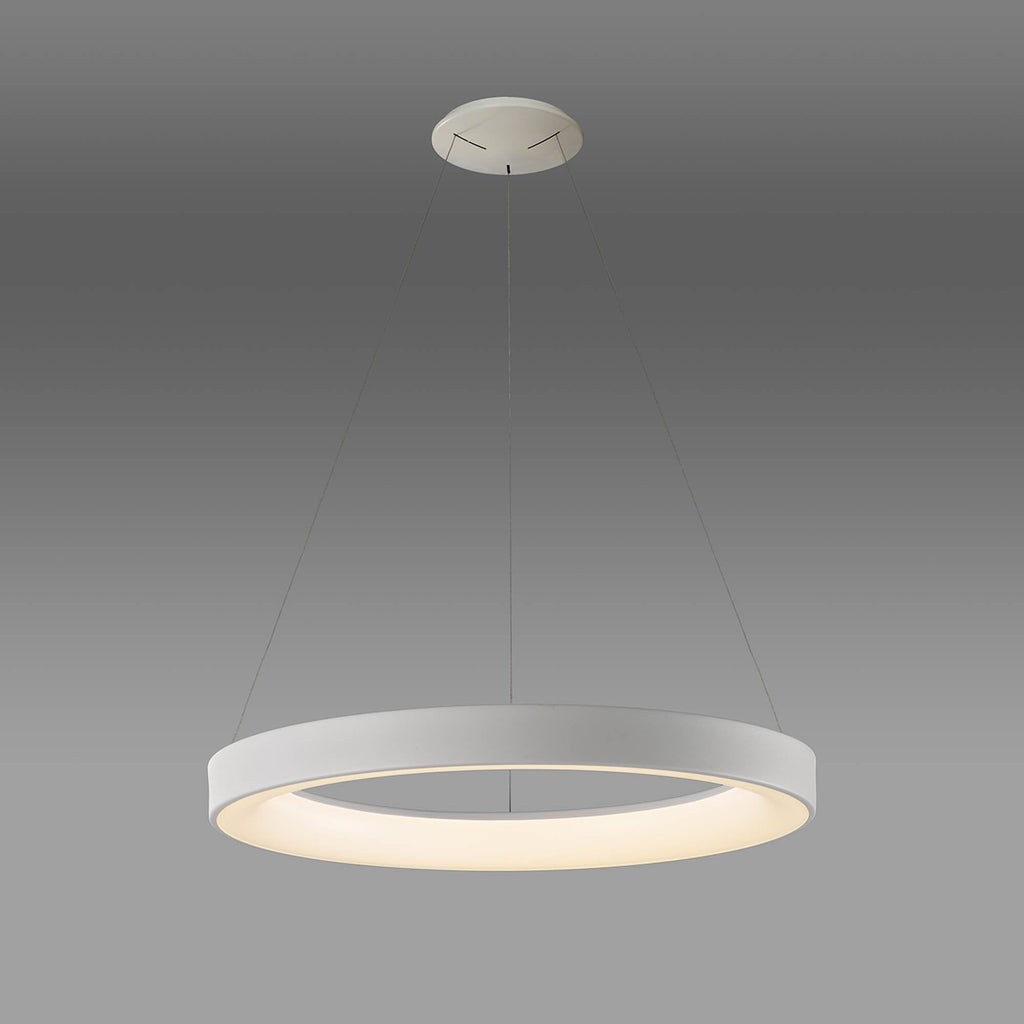 M7751 Niseko Ring Pendant 65cm 50W LED Remote Control White