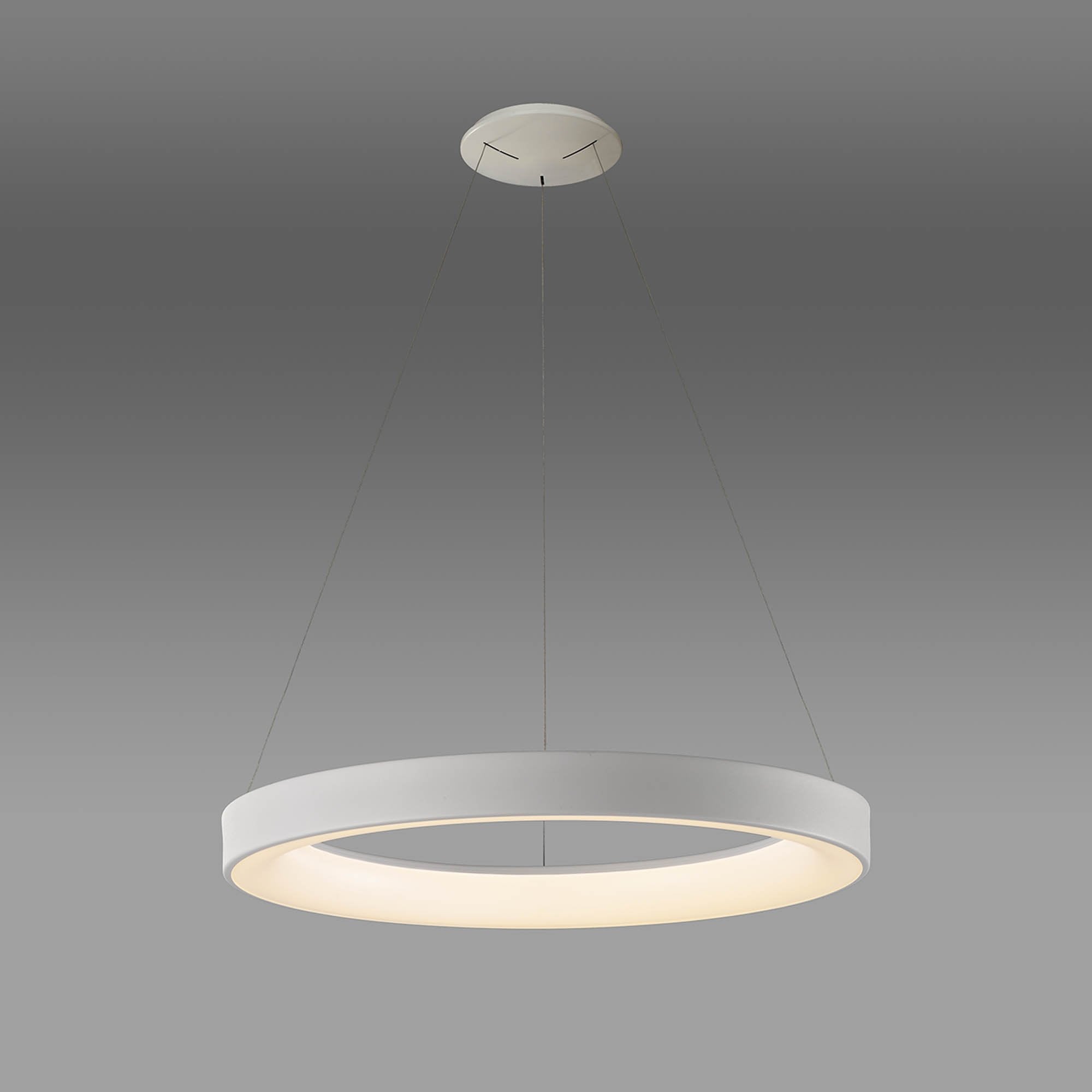 M7751 Niseko Ring Pendant 65cm 50W LED Remote Control White