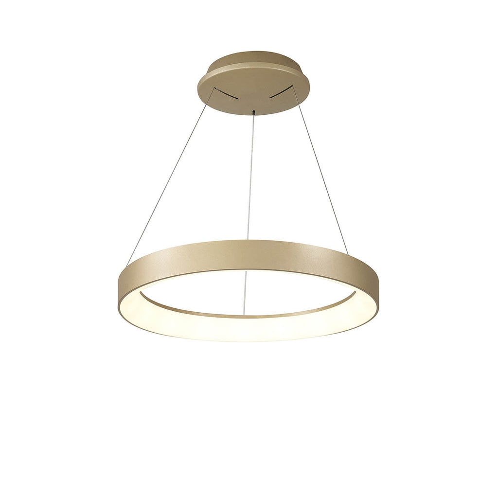 M7758 Niseko Ring Pendant 45cm 30W LED Remote Control Gold