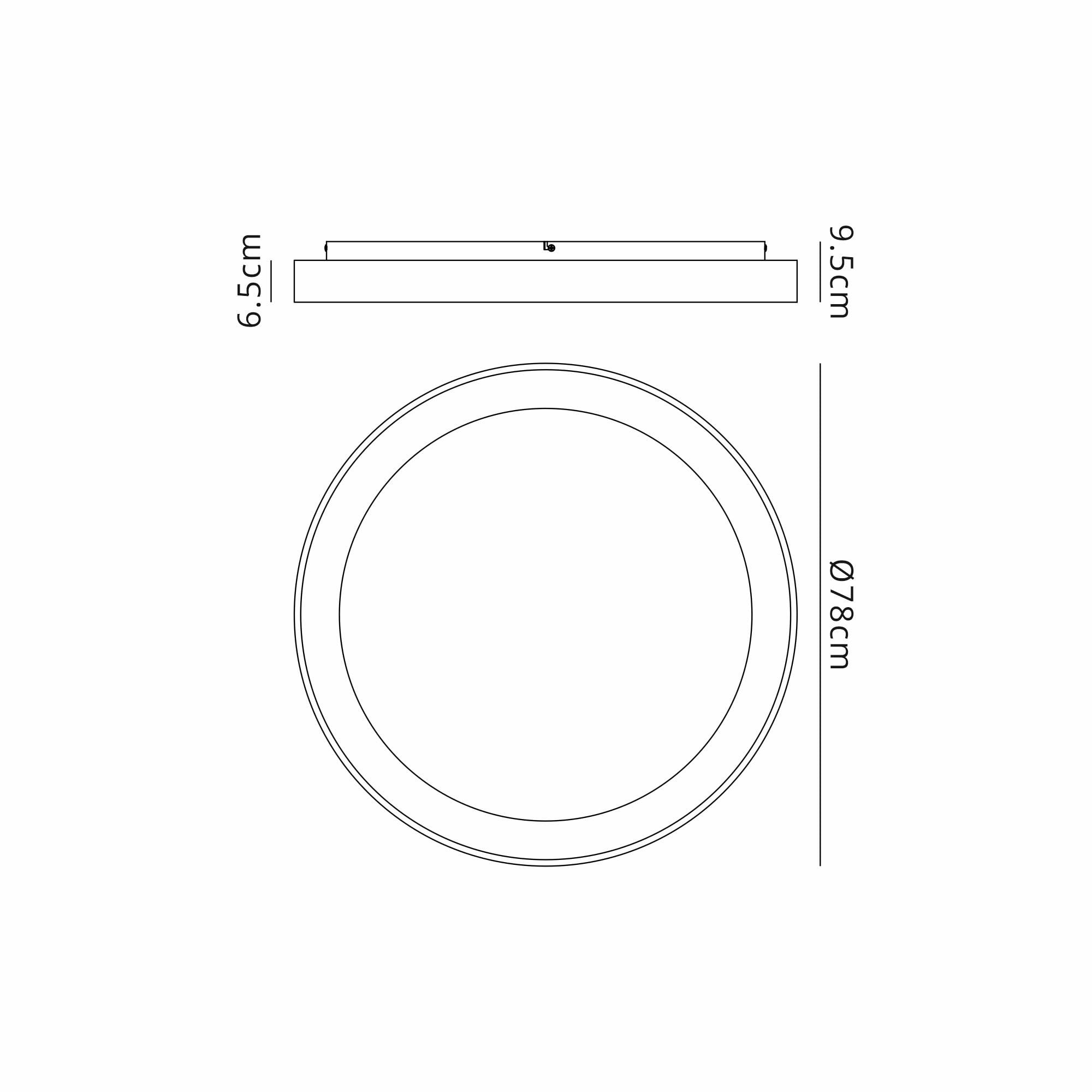 M8031 Niseko Ring Ceiling 78cm 58W LED Wood