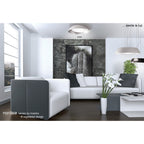 M4968 Nordica Floor Lamp E27 Black Shade Black/Polished Chrome