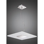 M8120/1 Notte Pendant 28W LED Square Polished Chrome/Frosted Acrylic