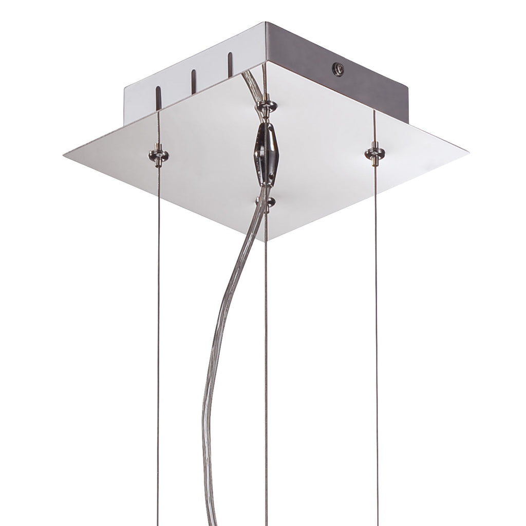 M8120/1 Notte Pendant 28W LED Square Polished Chrome/Frosted Acrylic