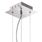M8120/1 Notte Pendant 28W LED Square Polished Chrome/Frosted Acrylic