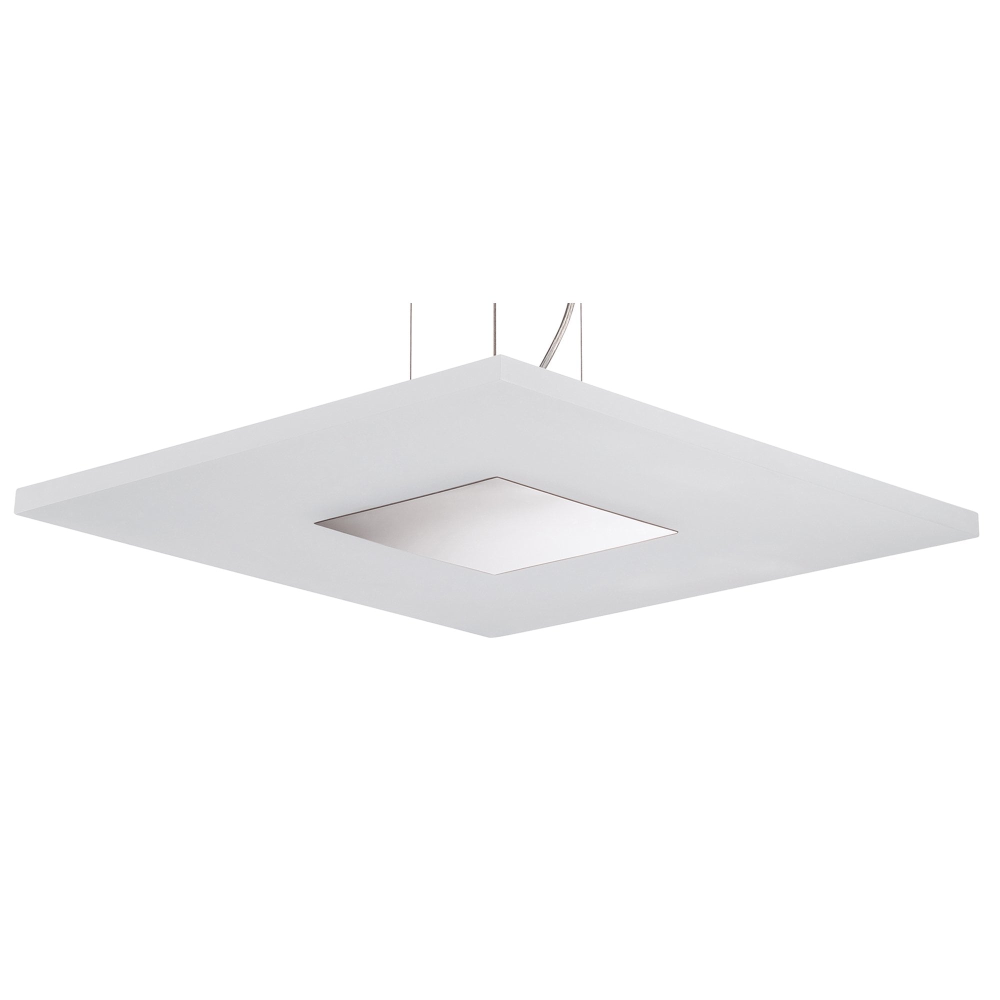 M8120/1 Notte Pendant 28W LED Square Polished Chrome/Frosted Acrylic