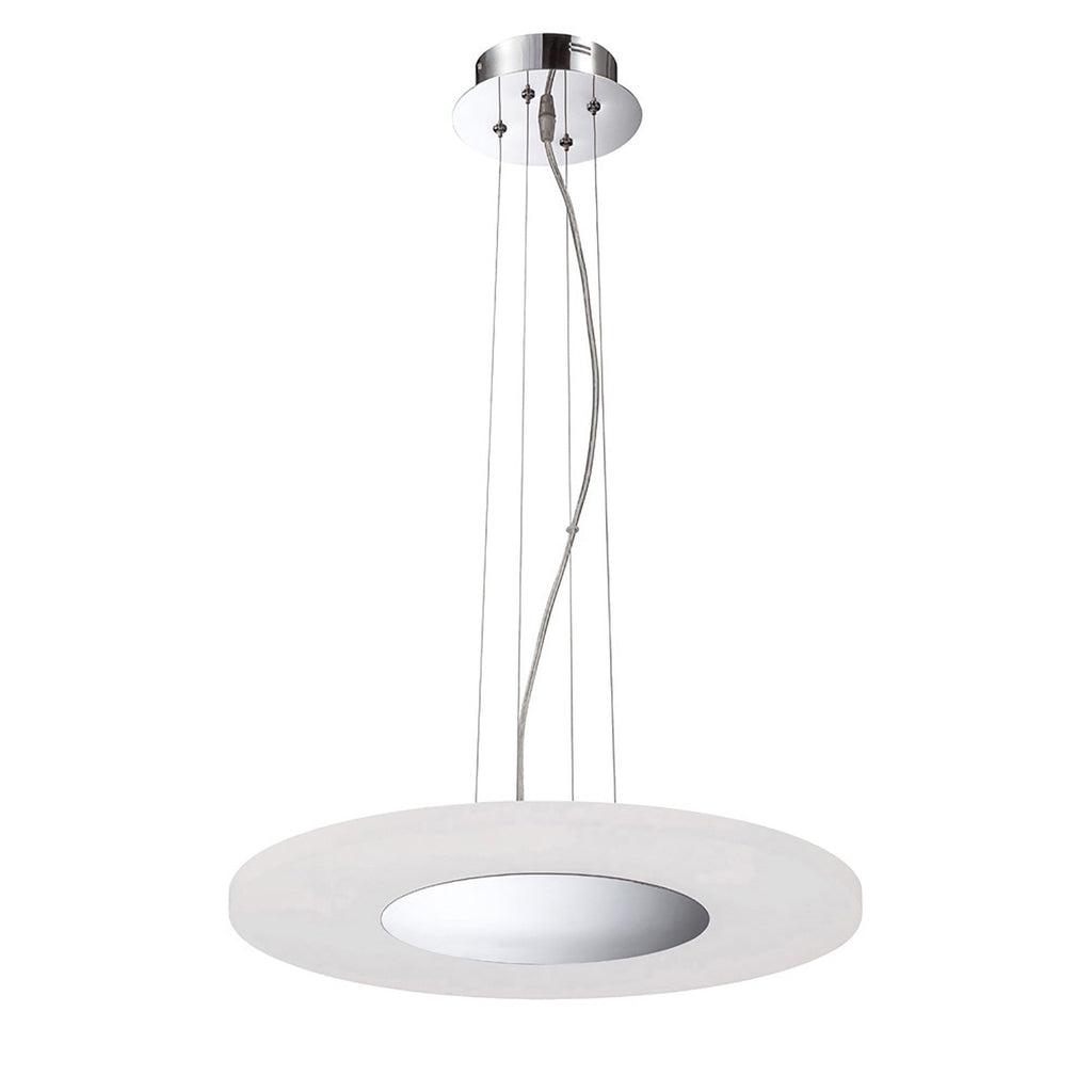 M8121/1 Notte Pendant 28W LED Round Polished Chrome/Frosted Acrylic
