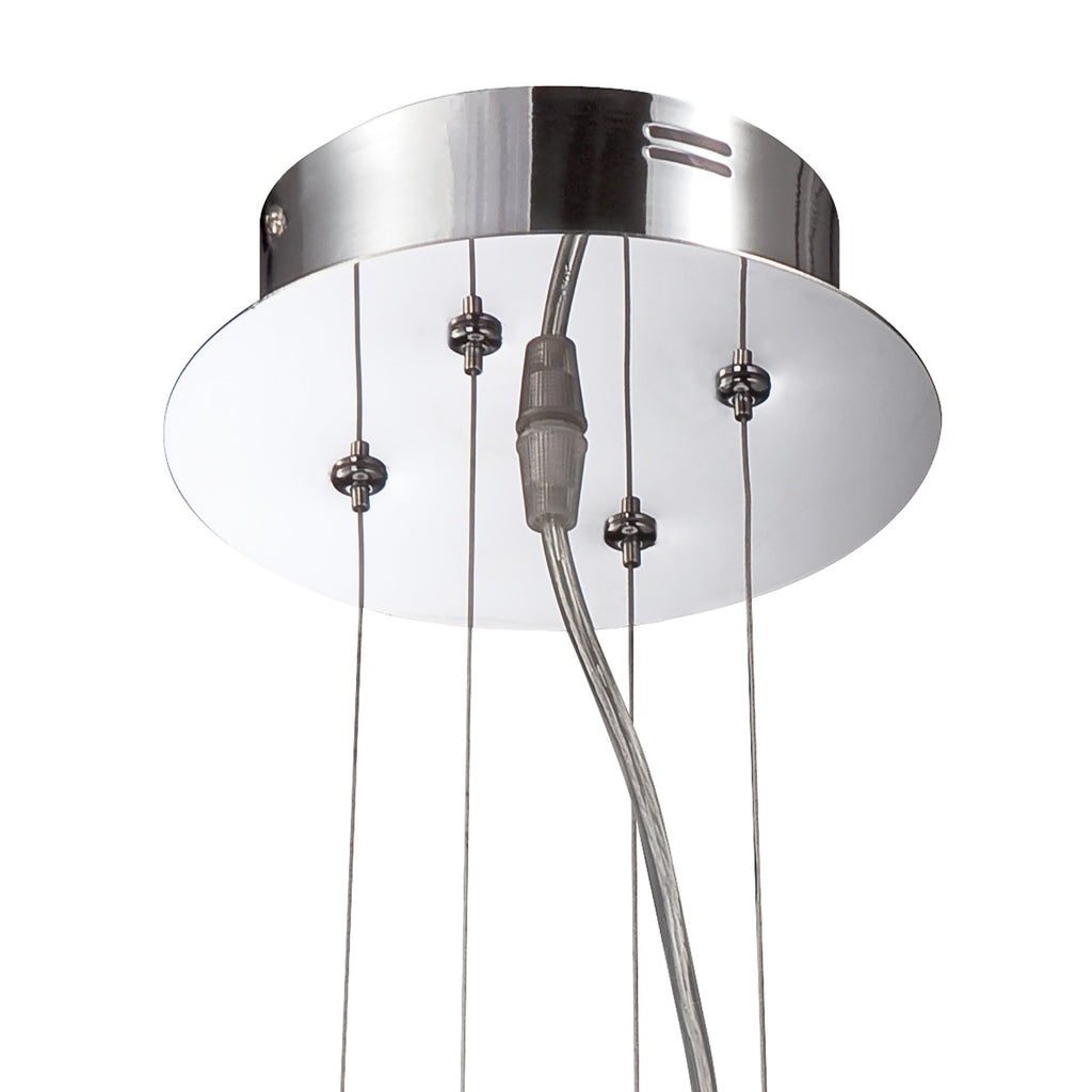 M8121/1 Notte Pendant 28W LED Round Polished Chrome/Frosted Acrylic