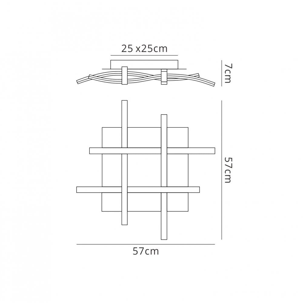 M6004K Nur Blanco Ceiling 34W LED Dimmable White/Frosted Acrylic