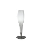 M3572 Neo Table Lamp 1 Light E27 Satin Nickel/Frosted White Glass
