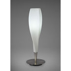 M3572 Neo Table Lamp 1 Light E27 Satin Nickel/Frosted White Glass