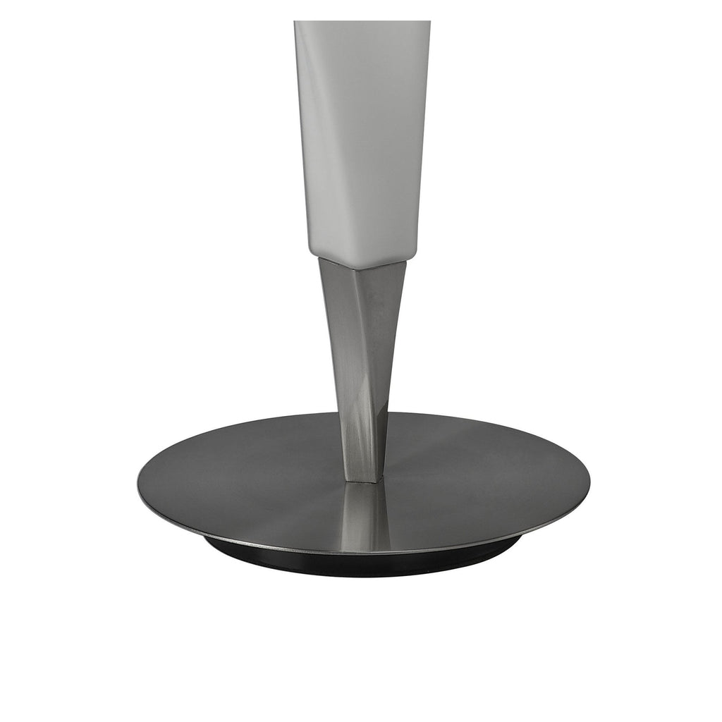 M3572 Neo Table Lamp 1 Light E27 Satin Nickel/Frosted White Glass