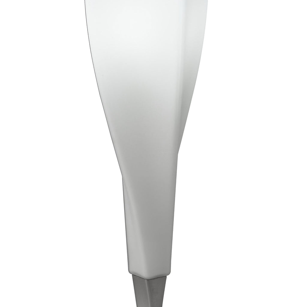 M3572 Neo Table Lamp 1 Light E27 Satin Nickel/Frosted White Glass