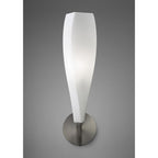 M3574/S Neo Wall Lamp Switched 1 Light E27 Satin Nickel/Frosted White Glass