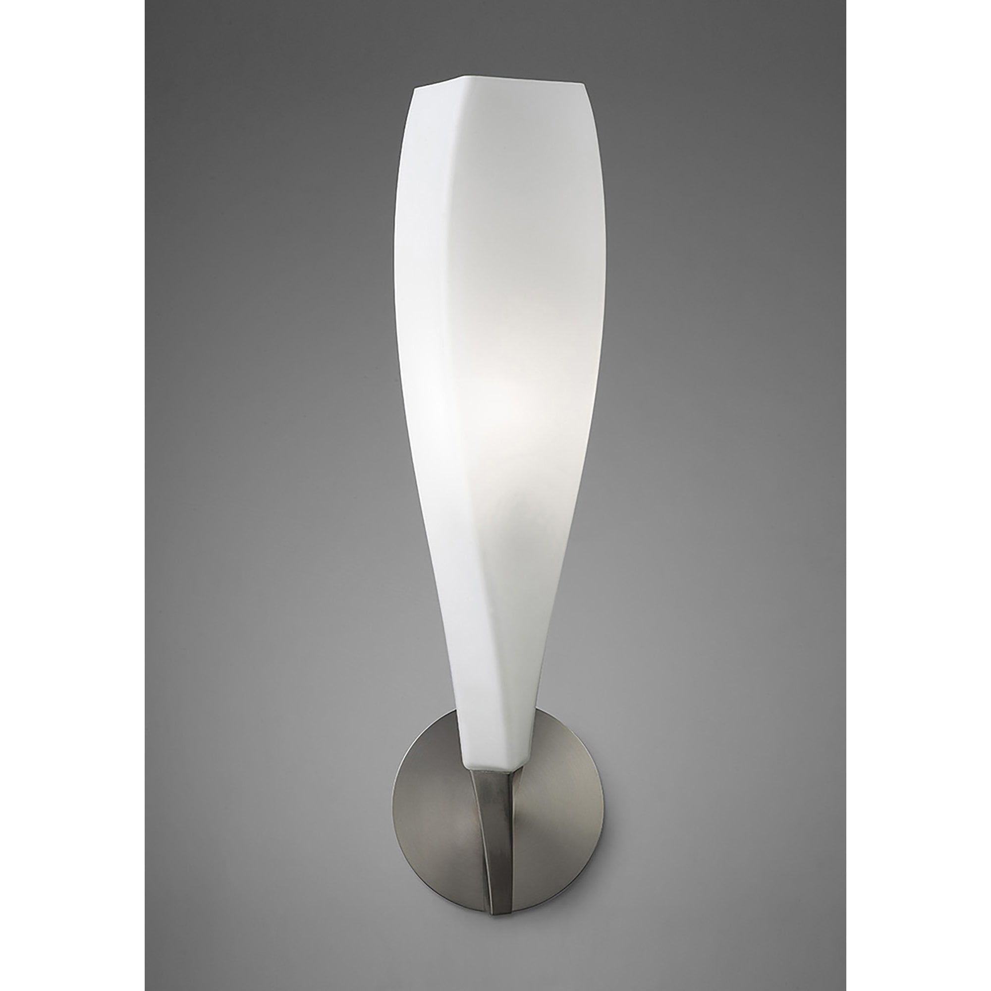 M3574/S Neo Wall Lamp Switched 1 Light E27 Satin Nickel/Frosted White Glass